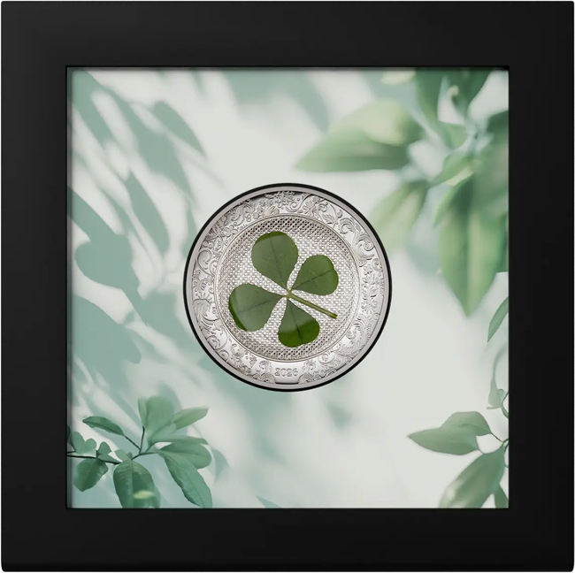 Čtyřlístek 2026 - Unce štěstí, stříbrná mince v etuji, 1 oz