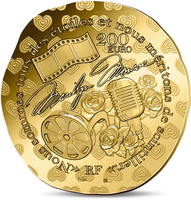 Marilyn Monroe 2026, zlatá mince v etuji, 1 oz