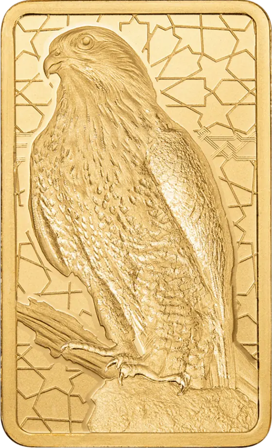 Zlatý zliatok PAMP - Arabian Falcon s rámečkem, 5 g 