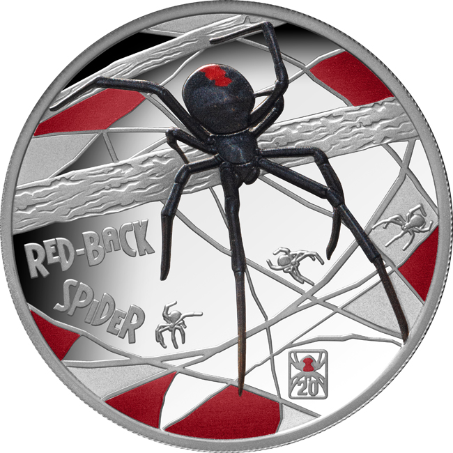 Snovačka jedovatá (Redback spider) 2026, stříbrná mince v etuji, 1 oz