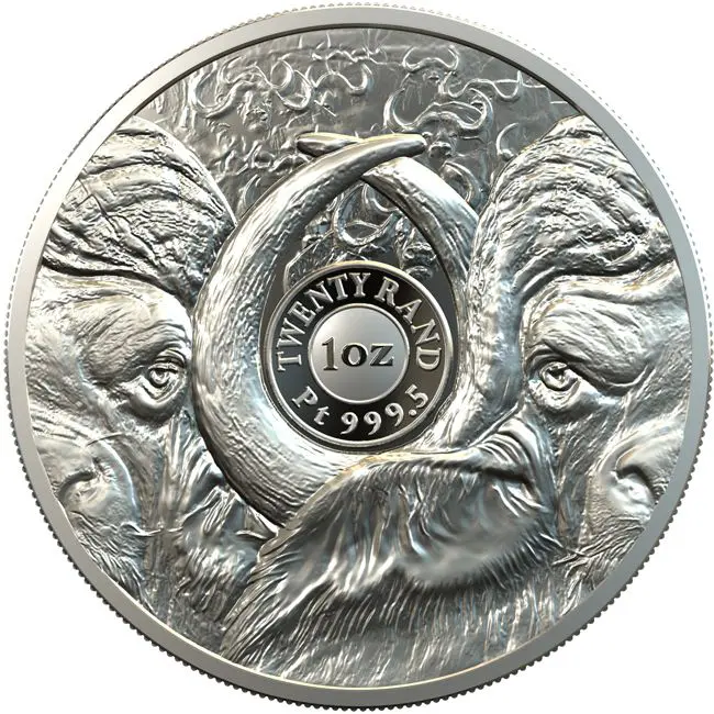 Big Five I - Bůvol 2021, 1 oz platiny