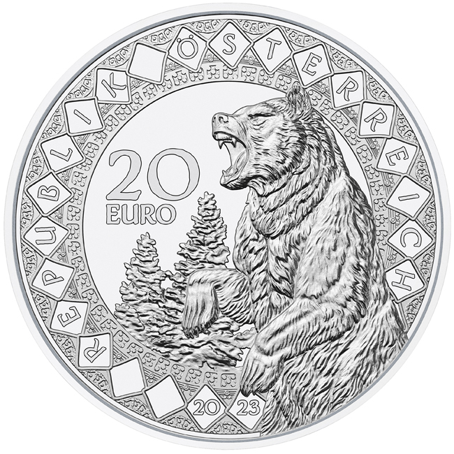 Medvěd s léčivou sílou, stříbrná mince
