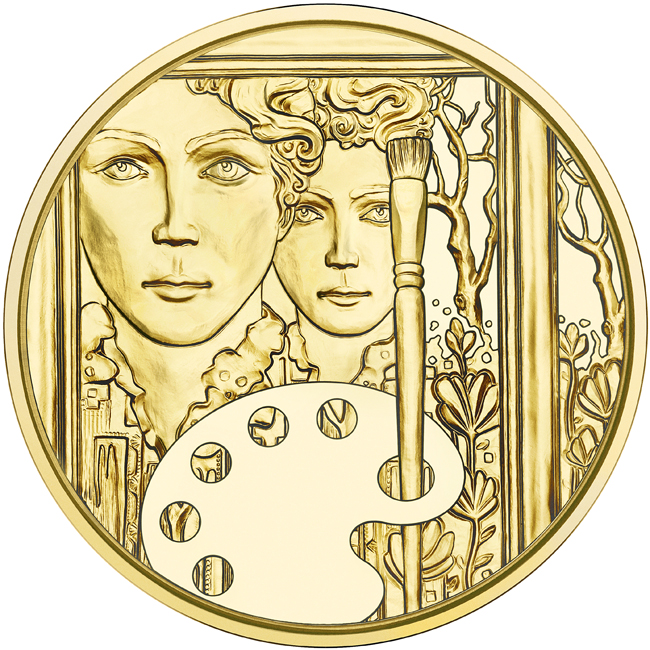 Rakouská malířka Tina Blau - 1/4 oz zlata
