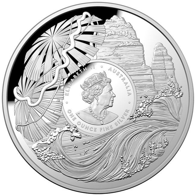 Deštný prales Daintree (série Beauty, Rich and Rare), 1 oz stříbra