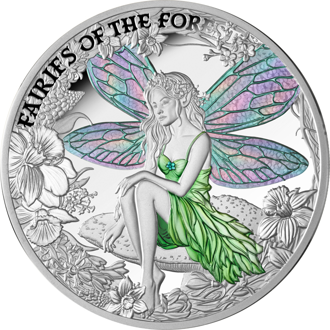Lesní víly 2026, stříbrná mince v etuji, 1 oz