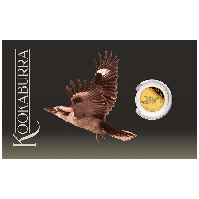 Kookaburra 2026, zlatá mince v blistru, 0.5 g