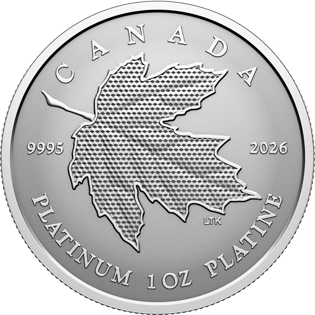 Maple Leaf Forever 2026, platinová mince v etuji, 1 oz