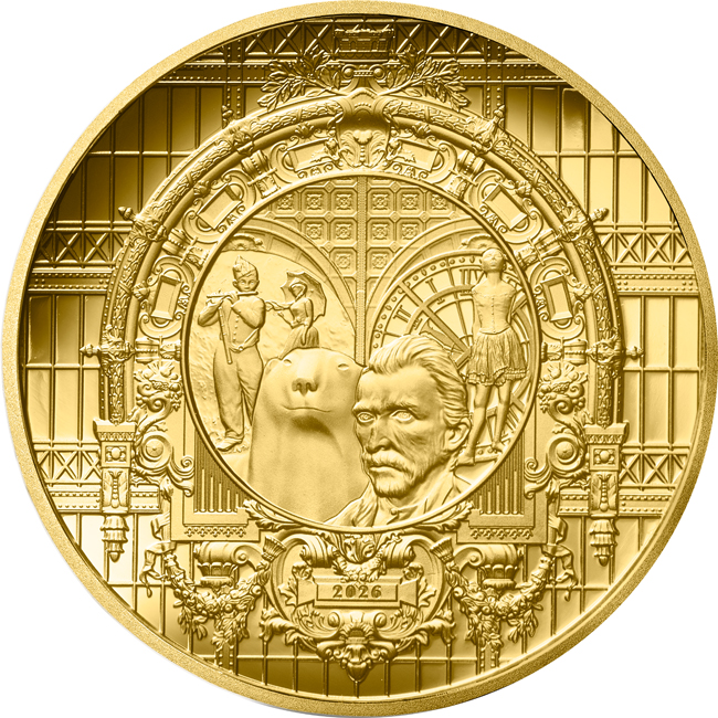 Muzeum Orsay 2026 - 40. výročí otevření, zlatá mince v etuji, 1/4 oz