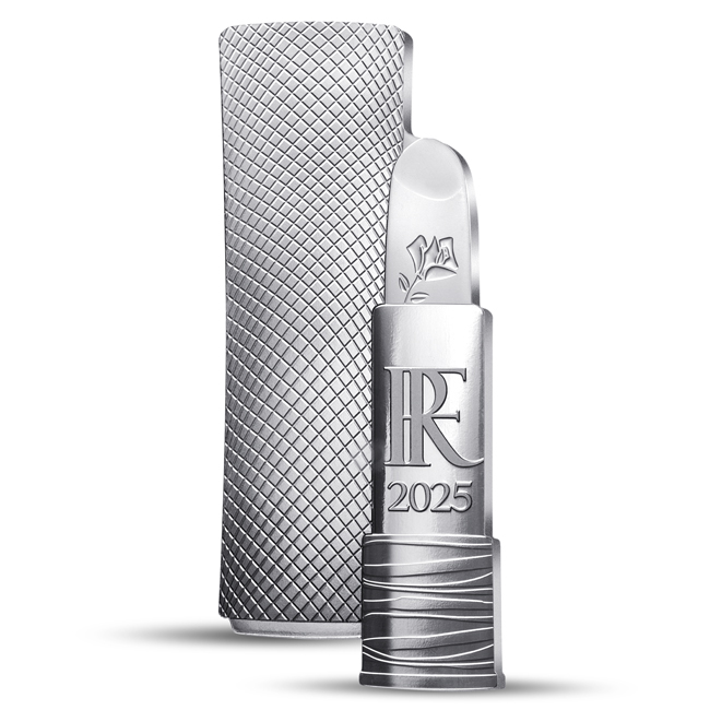 Lancôme 2025 - rtěnka, stříbrná mince v etuji, 1/4 oz