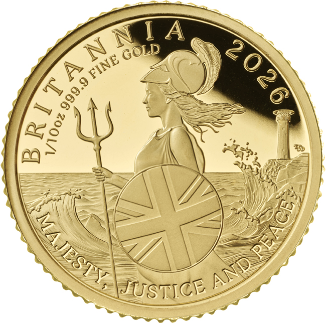 Britannia 2026 - zlatá prémiová sada mincí v etuji