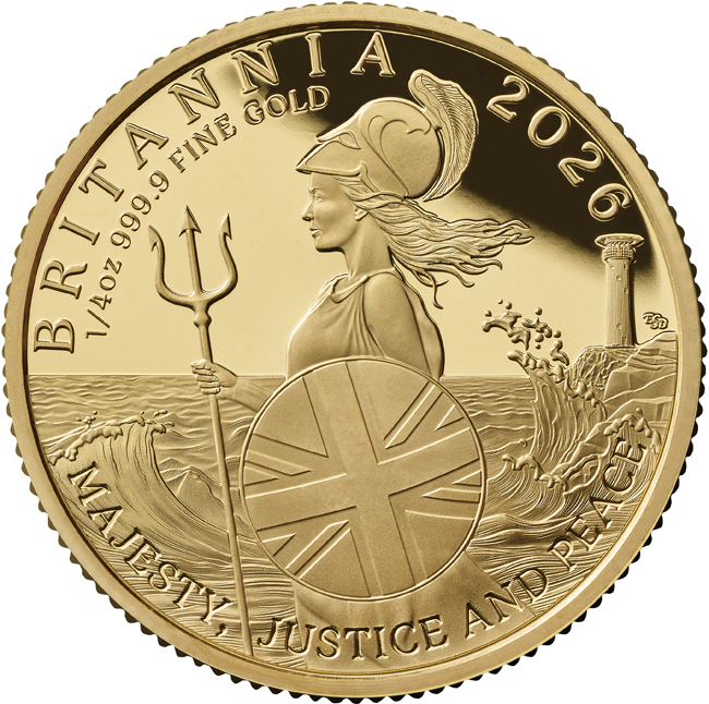 Britannia 2026 - zlatá prémiová sada mincí v etuji