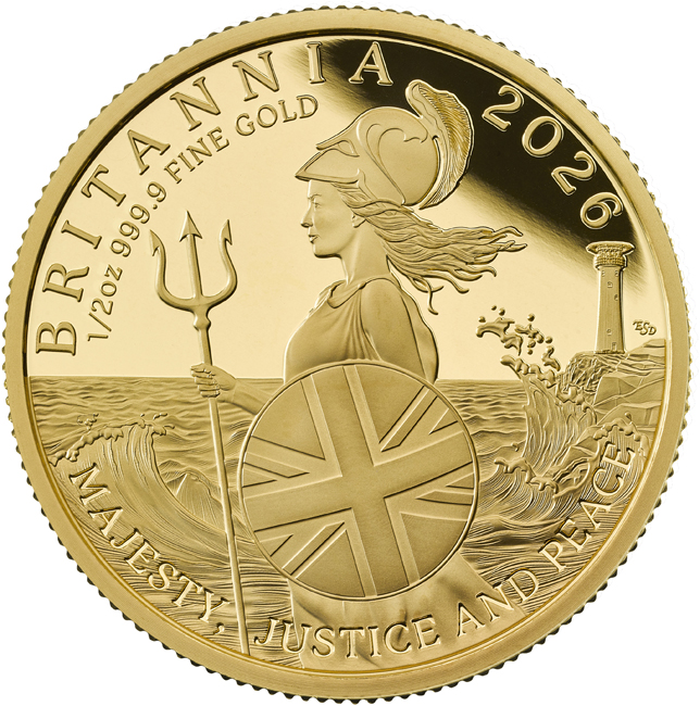 Britannia 2026 - zlatá prémiová sada mincí v etuji