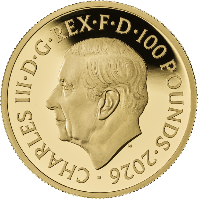 Britannia 2026, zlatá mince v etuji, 1 oz