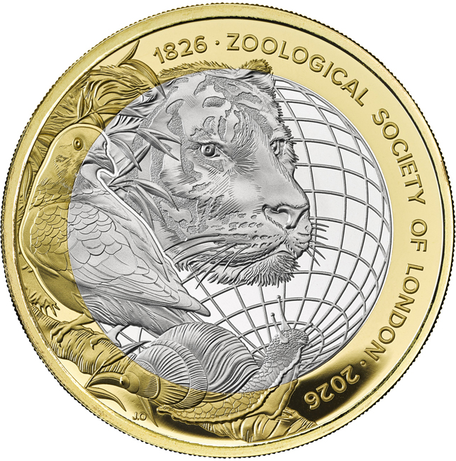 Londýnská zoologická společnost 2026, stříbrná mince v etuji, 12 g