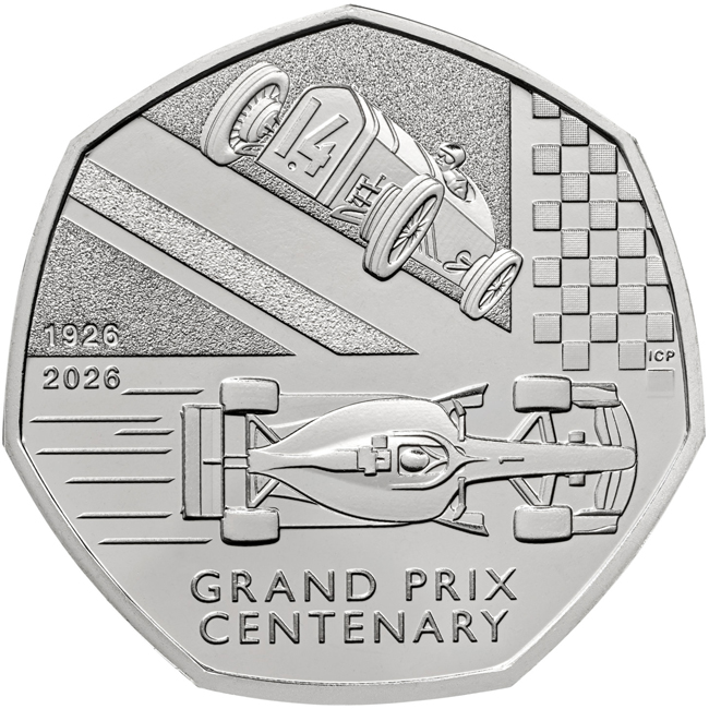 Velká cena Británie 2026 - 100. výročí, CuNi mince v blistru, 8 g 