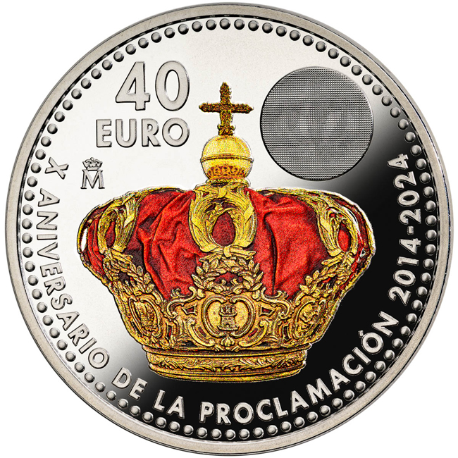 H.M. Felipe VI - španělský král 2024, stříbrná mince, 18 g