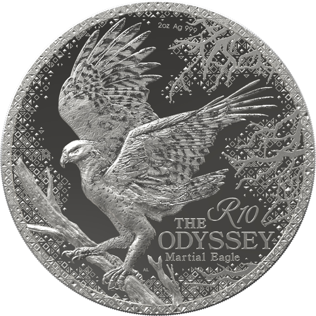 Odyssea: Orel bojovný 2026, stříbrná mince v etuji, 2 oz