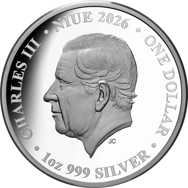 Srdcová dáma 2026, stříbrná mince v etuji, 1 oz