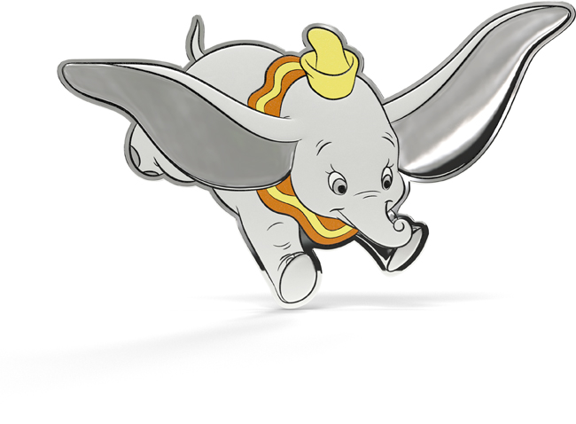 Slon Dumbo 2026, sada stříbrných mincí, 28 g