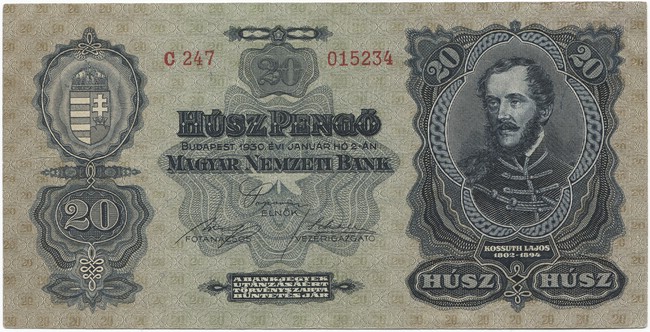 20 Pengö 1930 (Kossuth)
