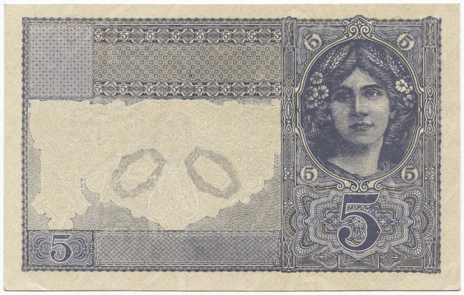 5 Mark 1917 (Mädchenportrait) Phasendruck