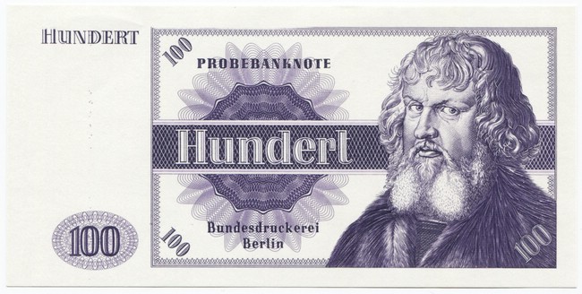 100 Einheiten o.J. (Probemuster der Bundesdruckerei Berlin)