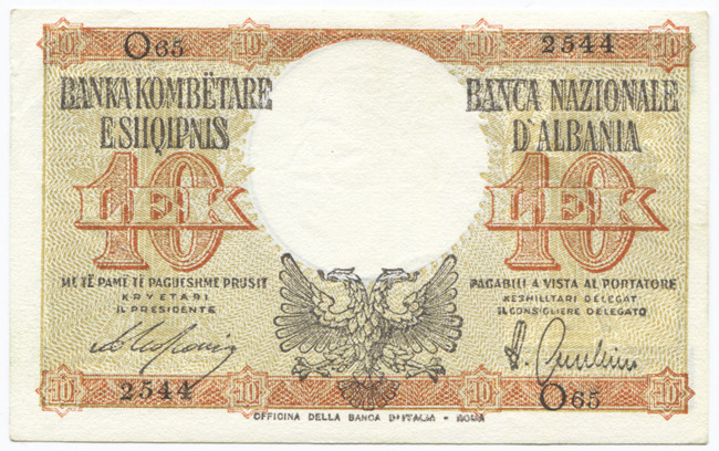 10 Lek 1940 (Wappenadler)