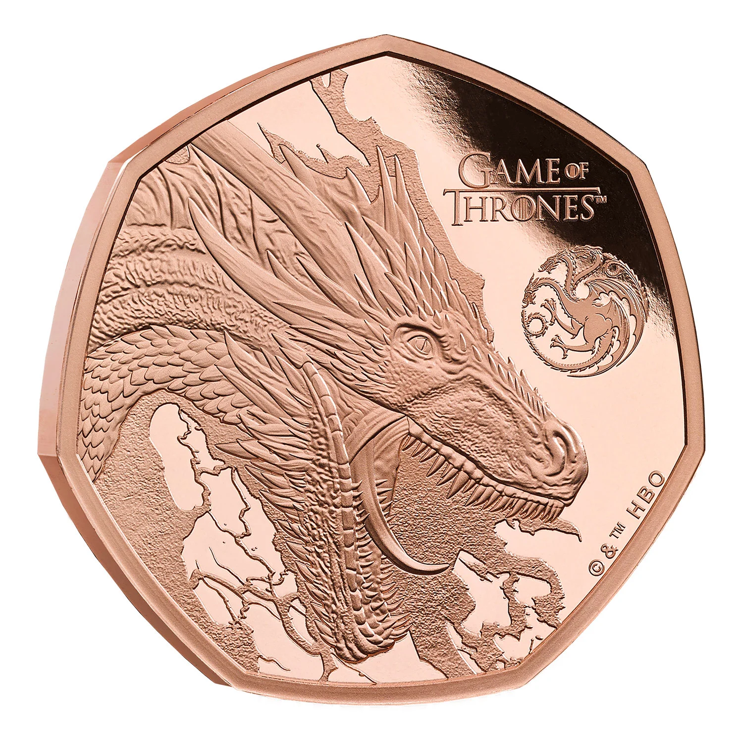 Hra o trůny: Oheň - 2026, zlatá mince v etuji, 1/2 oz