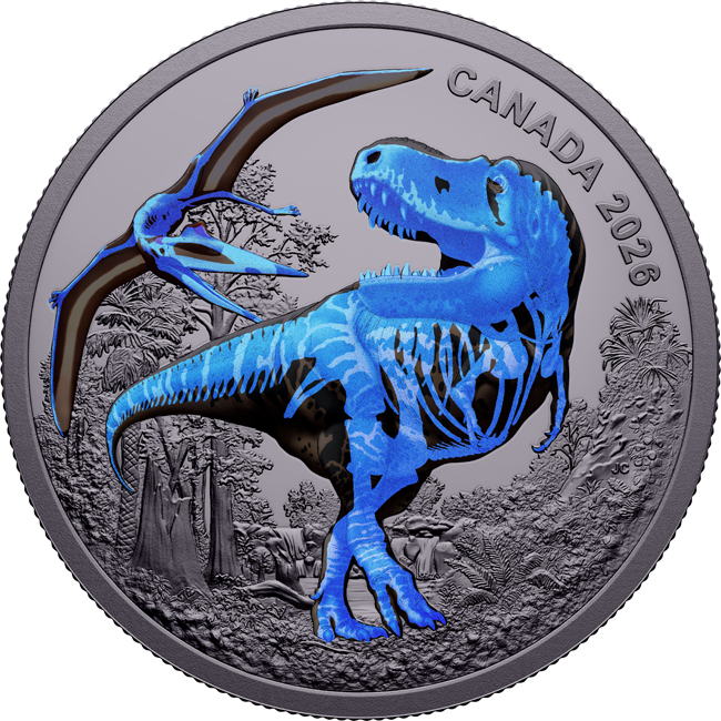 T-Rex 2026, stříbrná mince v etuji, 1 oz 