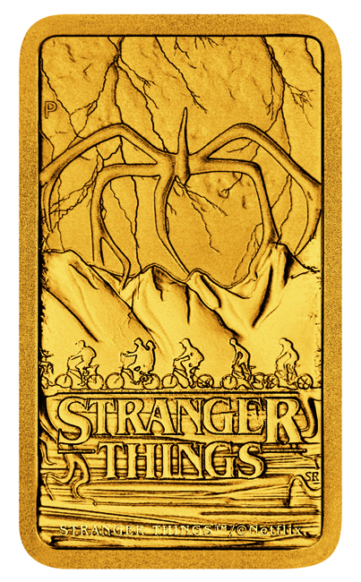 Zlatý slitek Stranger Things, The Perth Mint, 1 g