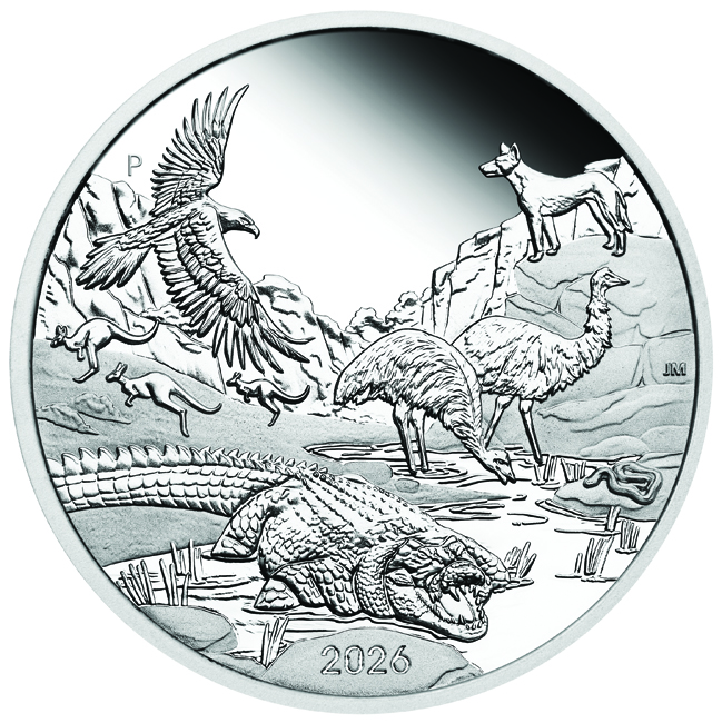 Zázraky Austrálie - vnitrozemí 2026, stříbrná mince v etuji, 1 oz