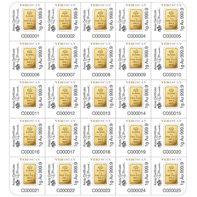 Pamp Fortuna Gold 25 x 1 g Multigram