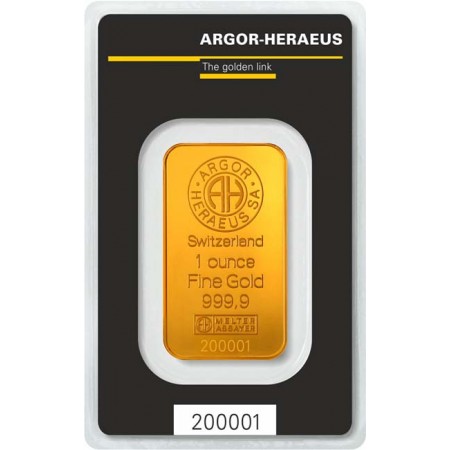 Zlatý zliatok Argor Heraeus 1&nbsp;Oz - Kinebar