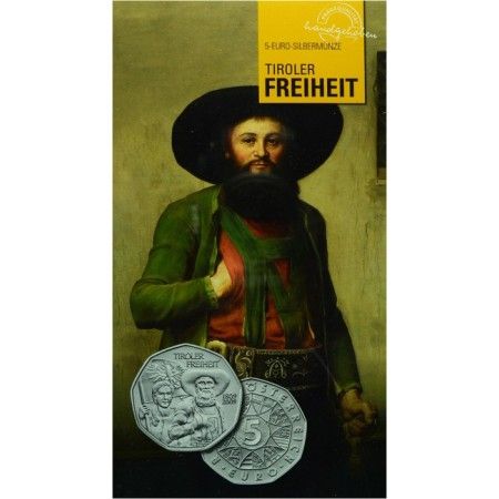 5 Euro Strieborná minca Sloboda Tyrolska 1809 PN