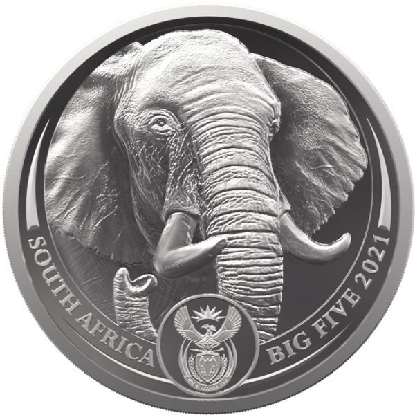 Platinová minca: Velká peťka Slon 1 Oz PP