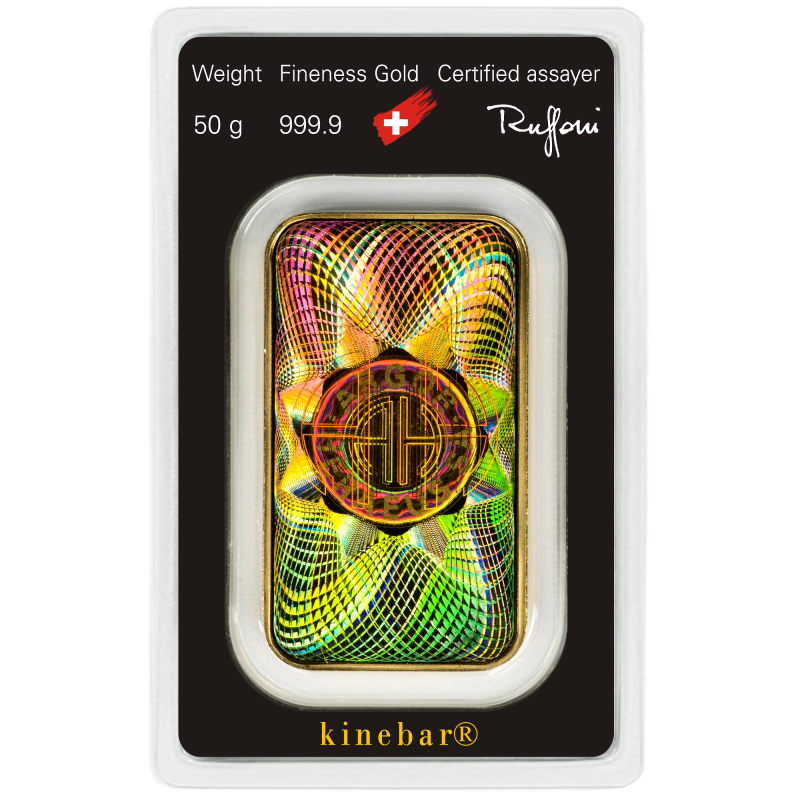Zlatý zliatok Argor Heraeus 50&nbsp;g - Kinebar