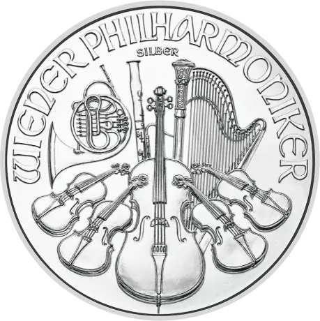 Strieborná minca Viedenskí filharmonici - rôzne roky, 1&nbsp;oz