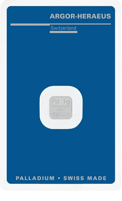 Palladiový zliatok Argor Heraeus 1&nbsp;g