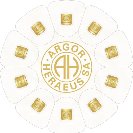 Zlatý zliatok Argor Heraeus Gold Seed 10&nbsp;x 1&nbsp;g