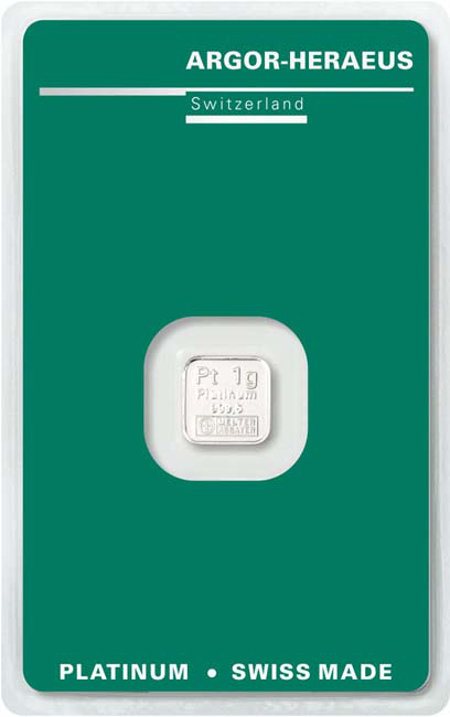 Platinový zliatok Argor Heraeus 1&nbsp;g 