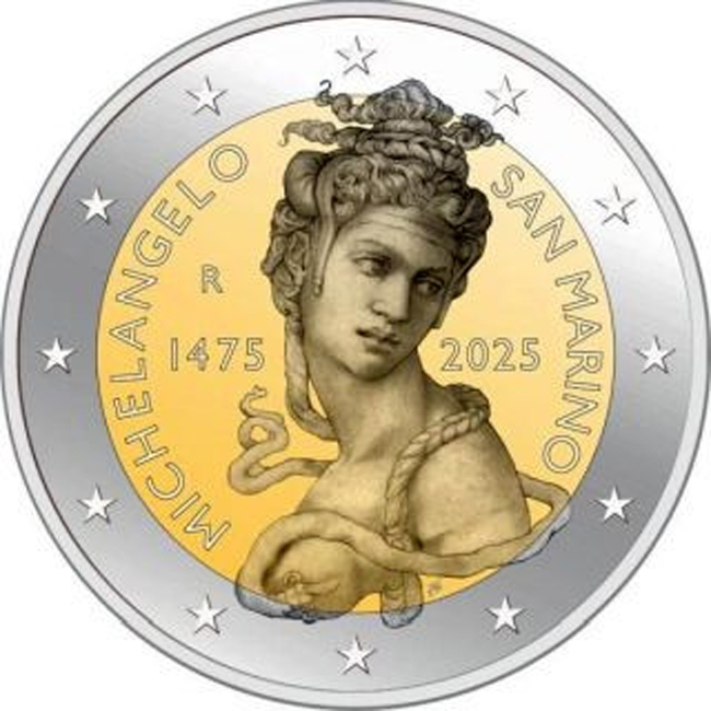 Michelangelo Buonarroti 2025, 550. výročí narození, CuNi v blistru