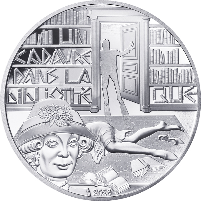 Agatha Christie - Mrtvá žena v knihovně 2026, stříbrná mince v etuji, 22 g