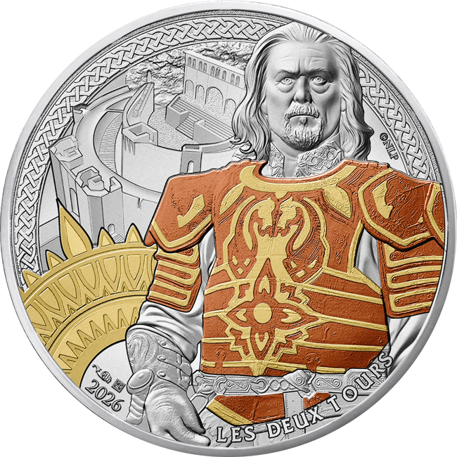 Pán prstenů: Theoden 2026, stříbrná mince v blistru, 13 g