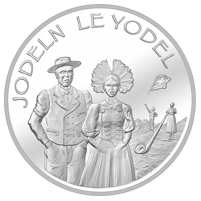 Jódlování 2017, stříbrná mince v etuji, 20 g