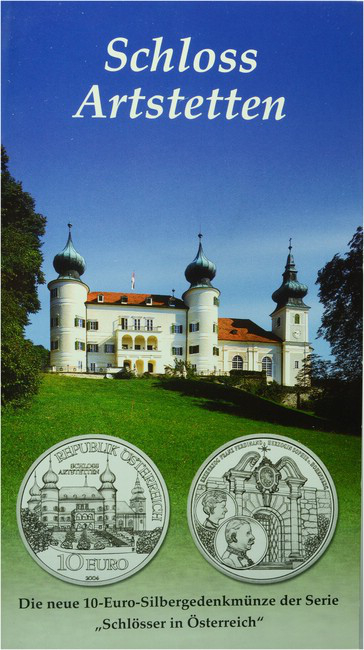Zámky v Rakousku: Zámek Amstetten 2004, stříbrná mince v blistru, 17 g