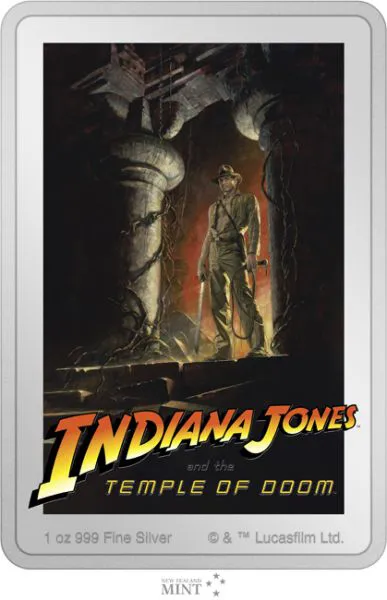 Indiana Jones a chrám zkázy 2023 - stříbrná sběratelská mince v etuji, 1 oz