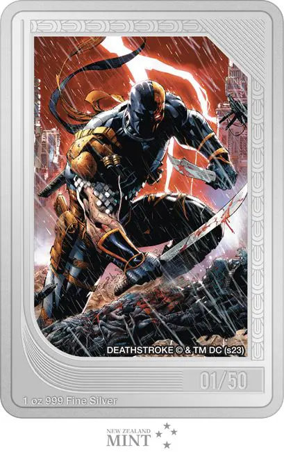 DC Comics: Deathstroke 2023 - stříbrná sběratelská mince, 1 oz