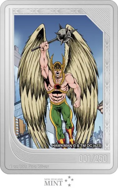 DC Comics: Hawkman 2023 - stříbrná sběratelská mince, 1 oz stříbra