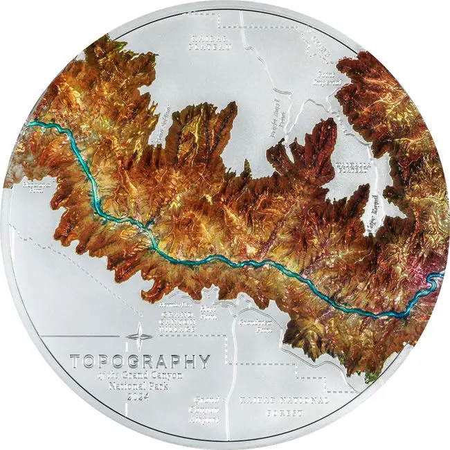 Grand Canyon 2024, stříbrná mince v etuji, 1000 g
