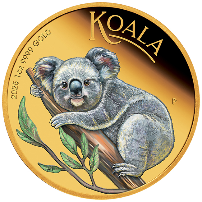 Australská koala 2025, 1 oz zlata v etuji